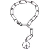 Urban Classics Accessoires Y Chain Peace Pendant Bracelet silver | shoptok.hr