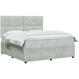  Boxspring krevet s madracem Svjetlosiva 160 x 200 cm Baršun | shoptok.hr