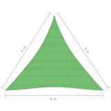  Senčno jadro 160 g/m² svetlo zeleno 6x6x6 m HDPE, (20965297) | Shoptok.si