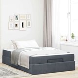  Krevetna konstrukcija s pohranom Tamno siva 120 x 200 cm Baršun | shoptok.hr
