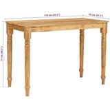 vidaXL Stolić za kavu Smeđa 100 x 55 x 77 cm masivno drvo manga | shoptok.hr