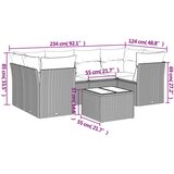 vidaXL 7-dijelni set vrtnih sofa od poliratana s jastucima crni | shoptok.hr