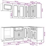  Kuhinjska jedinica KALMAR 8 kom. Smeđi hrast Konstruirano drvo - Smeđi hrast 80 cm | shoptok.hr