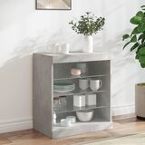  The Living Store Komoda z LED lučkami betonsko siva 60,5x37x67 cm - Komoda, (21502258) Cene