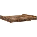 Krevet s ladicama Staro drvo 200 x 200 cm Konstruirano drvo | Eponuda.com
