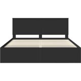  okvir za krevet crna 180 x 200 cm čvrsto borovo drvo | shoptok.hr