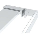 Pregrada za tuš s policom krom 80x195 cm staklo ESG i aluminij | shoptok.hr
