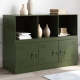 Maison Chic Komoda - Predalnik olivno zelena 99x39x73 cm jeklo, (21715887) | Shoptok.si