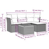  5-dijelni vrtni set sofa s jastucima bež od poliratana | shoptok.hr