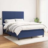  Box spring postelja z vzmetnico modra 140x200 cm blago, (20896058) Cene