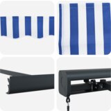 vidaXL modra in bela ročna retraktibilna tenda 450x300 cm | Shoptok.si