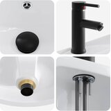  Umivaonik za kupaonicu Mat Crna 59 x 35 x 21 cm Metal | shoptok.hr