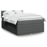 Maison Chic Box spring posteljni - Vzmetna postelja z vzmetnico temno siv 140x190 cm blago SL17723, (21892223) | Shoptok.si