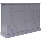  Komoda s 10 ladica siva 113 x 30 x 79 cm drvena | shoptok.hr