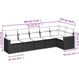  6-dijelni set vrtnih sofa s jastucima bež od poliratana | shoptok.hr