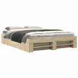 Furnova Posteljni okvir brez vzmetnice hrast 150x200 cm inženirski les, (21937672) | Shoptok.si