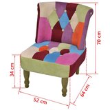  Francuske stolice od tkanine 2 kom patchwork dizajn | shoptok.hr