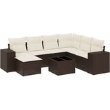 vidaXL 8-dijelni set vrtnih sofa s jastucima smeđi od poliratana | shoptok.hr