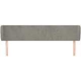  Uzglavlje s ušima svjetlosivo 183x23x78/88 cm baršunasto | shoptok.hr