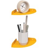 Lebdeća polica s policom s pohranom 2 pcs Žuta 15 x 15 x 2 cm | shoptok.hr
