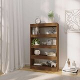 vidaXL Ormarić za knjige / pregrada smeđi hrast 80x30x135 cm iverica | shoptok.hr