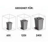 WESTMANN spremište za 4 kante za smeće Kubus | 4x240L | Antracit | 264x80x116 cm - BRANDED IN GERMANY | shoptok.hr