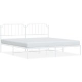 Metalni okvir za krevet s uzglavljem bijeli 193x203 cm | shoptok.hr