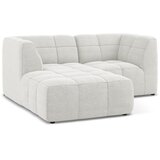 Makamii Bela kotna sedežna garnitura iz tkanine bouclé (levi kot/z ležalnikom) Aloha – | Shoptok.si