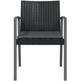  Vrtne stolice s jastucima 6 kom crne 56,5x57x83 cm poliratan | shoptok.hr