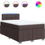  Krevet box spring s madracem tamnosmeđi 120 x 190 cm od tkanine | shoptok.hr