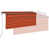  Avtomatsko zložljiva tenda s senčilom 3x2,5 m oranžna in rjava | Shoptok.si