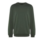 Trendyol Khaki Men's Relaxed/Comfortable fit Art Theme Appliqués Cotton Sweatshirt Cene
