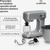 Klarstein Bella Evo kuhinjski robot | planetarni mešalni sistem | 3 mešalni nastavki | 1500 W | 5 l | Shoptok.si