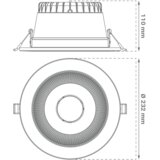  LED downlight Green Tech 28W, 3CCT, promjer 195-210 mm | shoptok.hr