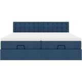  Ottoman krevet s madracima i LED diodama plavi 160x200 cm tkanina | shoptok.hr