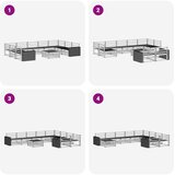  Set vanjskih sofa 10 kom. Prirodna Čvrsto drvo akacije | shoptok.hr