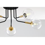 Jupiter 2040 - Luster na šipci BURANO 5xG9/10W/230V crna/zlatna/prozirna | Eponuda.com