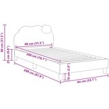  Krevet za djecu s uzglavljem s uzglavljem Plava 80 x 200 cm PU | shoptok.hr