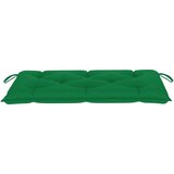  Klupa sa zelenim jastukom 112 cm od masivne tikovine | shoptok.hr