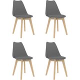 Maison Chic Jedilni stoli - Vzorci stoli 4 kosi siva plastika A882, (22031764) | Shoptok.si