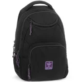 dekliški črno‑vijoličen Cordura šolski nahrbtnik AU-6 34x45x26 cm
