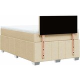  Krevet s oprugama i madracem krem 120 x 200 cm od tkanine | shoptok.hr