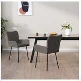  Jedilni stoli 2 kosa temno sivo blago | Shoptok.si
