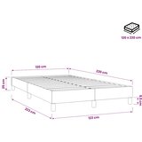 Box spring krevet bez madracem svjetlosivi 120x220cm baršunasti | shoptok.hr