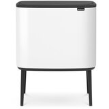 Brabantia Bo Touch Bin 3x11 litrov s tremi vložki iz umetne mase - Bela | Shoptok.si