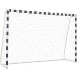  Nogometni gol 300x200x90 cm kovinski črn in bel Cene