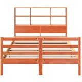  Krevet s regalom za knjige bez madraca 135x190 cm masivno drvo | shoptok.hr