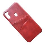 NIKCORP Etui za Samsung Galaxy A11, preklopni ovitek s prostorom za kartice, umetno usnje, zaščita pred udarci, rdeča barva, (5000139027) | Shoptok.si