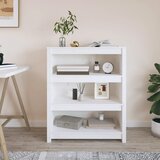 Ormarić za knjige bijeli 80 x 35 x 97 cm od masivne borovine | shoptok.hr