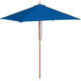  Vrtni suncobran s drvenim stupom 150 x 200 cm plavi | Eponuda.ba